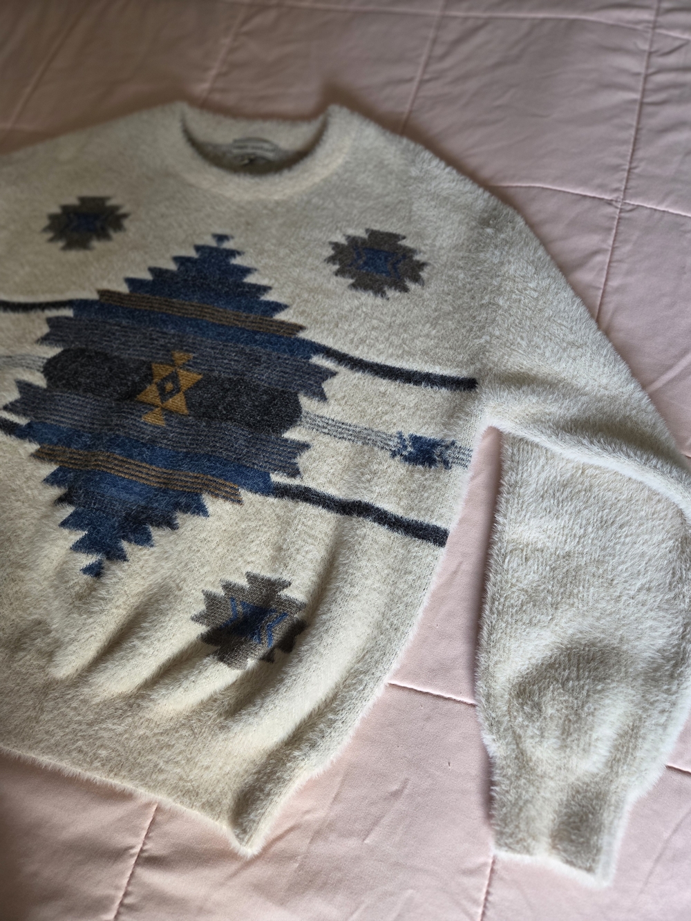 Simply Southern Cream Aztec Pattern Sweater - Picture 4 of 11